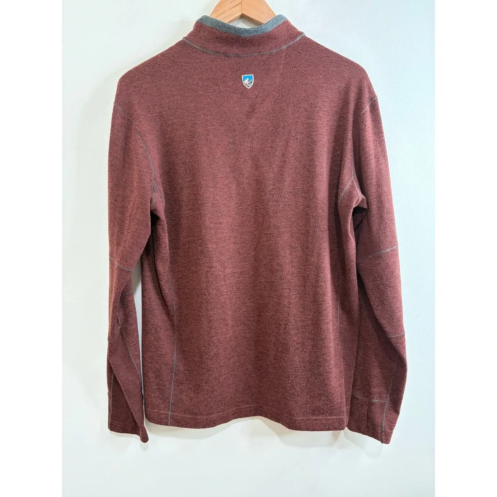 Kuhl Ryzer 1/4 Zip Pullover Mens XL Mahogany Fleece Sweater Performance Hiking
